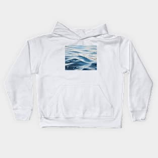 Chaotic Neutral - Blue Lake Wave Water Painting Kids Hoodie